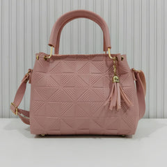 Pink hand Bag along with adjustable strap