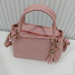 Pink hand Bag along with adjustable strap