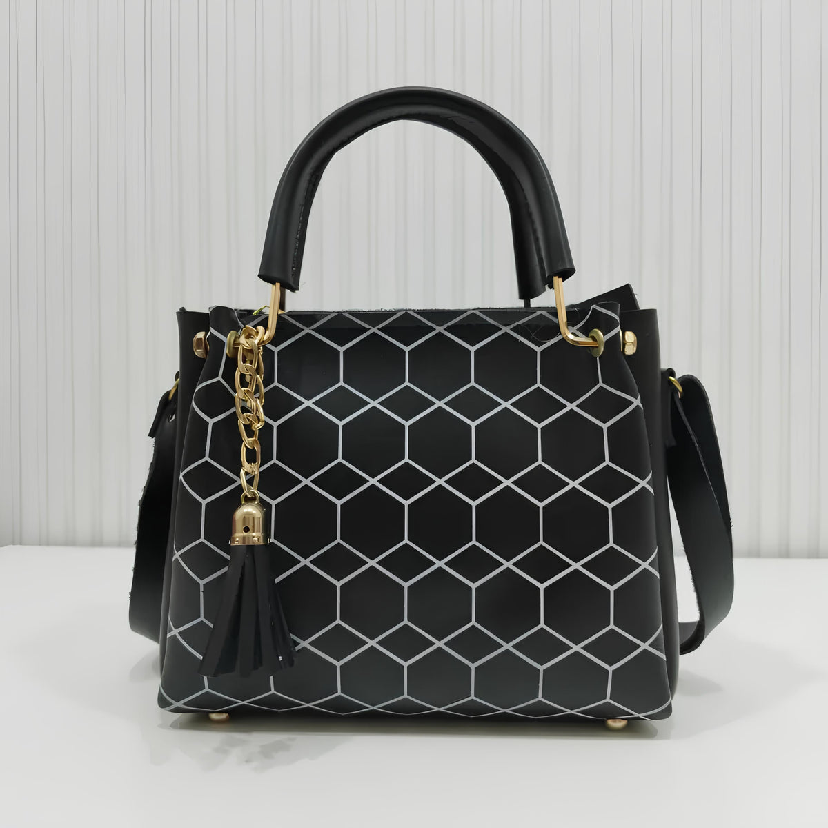 Classy Structured Black Handbag