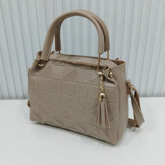 Beige hand Bag along with adjustable strap